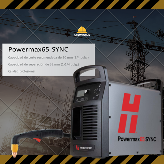 Hypertherm Powermax65 SYNC® | Sistema de corte por plasma profesional hasta 20 mm