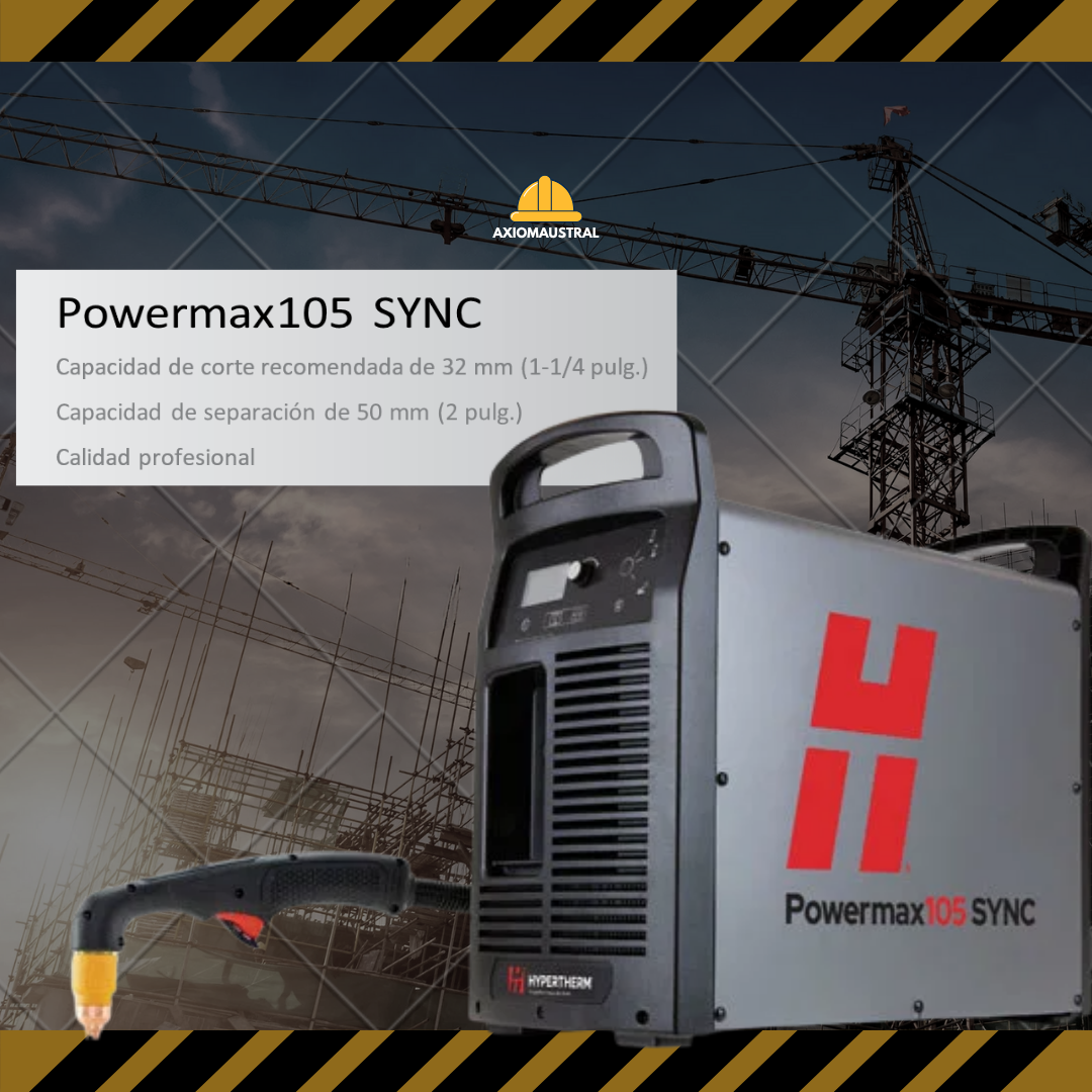 Hypertherm Powermax105 SYNC® | Sistema de plasma de alta potencia hasta 32 mm (1 ¼”)